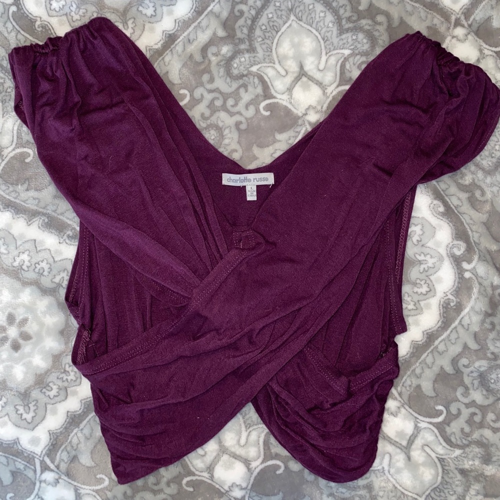 Cross over crop top
